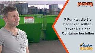 Containerdienste 7 Punkte die sie vor der Containerbestellung wissen müssen [upl. by Matthaeus]