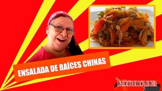 RECETA ENSALADA DE RAÍCES CHINAS [upl. by Suiramad]