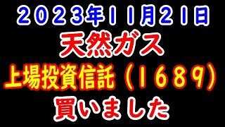 天然ガス上場投資信託 （1689） 買いました ２０２３年１１月２１日 [upl. by Anaig]