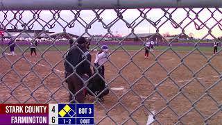 Farmington High School Softball VS Stark County 32724 [upl. by Nnewg]