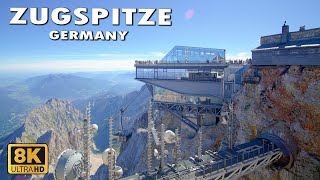 Zugspitze  Germanys Highest Mountain  With beautiful Views Of The Surrounding Alps in 8K [upl. by Casaleggio]