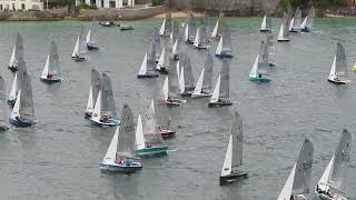 Salcombe Gin Merlin Rocket Week 2024 Tuesday Afternoon Race Start by Malcolm Mackley [upl. by Zhang]