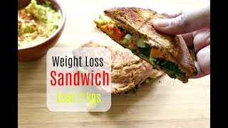 Lose 2 kgs In A Week  Weight Loss Veg Sandwich  Healthy Indian Breakfast IdeasRecipes [upl. by Zacks263]