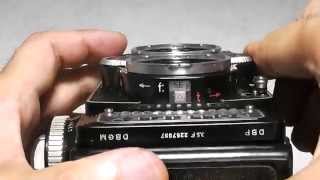 ROLLEIFLEX ローライフレックス 35F Planar プラナー 75mmF35  純正革ケース  ストラップ [upl. by Moia]