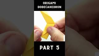 Origami Dodecahedron Tutorial 🌟 How to Fold a Stunning 12Sided Paper Polyhedron Part 5 [upl. by Seel750]