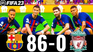 FIFA 23  MESSI RONALDO MBAPPE NEYMAR ALL STARS  FC BARCELONA 860 LIVERPOOL FC  UCL FINAL [upl. by Eanil]