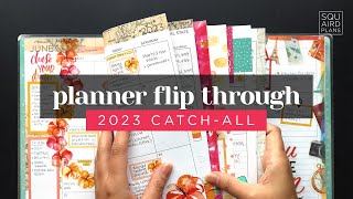 PLANNER FLIP THROUGH 2023  A Full Year of Completed Horizontal CatchAll Planner Spreads [upl. by Clover]