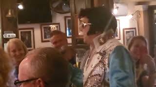 See See Rider Elvis tribute Jason P Presley Blackpool Karaoke on tour  Melodies bar Gouvia Marina [upl. by Ahsenit146]