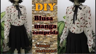 Blusa de manga comprida modelagem e costura DIY [upl. by September250]