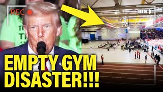 YIKES Trump Gives DISASTER Michigan Speech in EMPTY GYM [upl. by Nylireg]