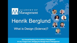 Henrik Berglund What is Design Science  AoM PDW 2021 [upl. by Endys624]