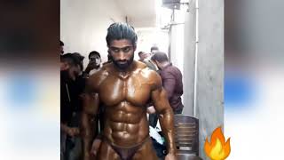 Nitin Chandila Bhai Backstage 🔥Mr India bodybuilding competitionbodybuilding 2022 [upl. by Rory268]