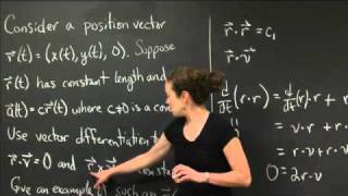 Differentiating a vector valued function  MIT 1802SC Multivariable Calculus Fall 2010 [upl. by Ydisac]