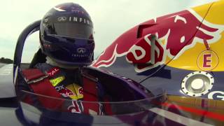 Coulthard gives rides of a lifetime in the 3seater Infiniti Red Bull Racing Formula One car [upl. by Revned29]