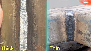 The easiest way to learn to weld thick and thin metal in vertical positionwith E6013 [upl. by Kline798]