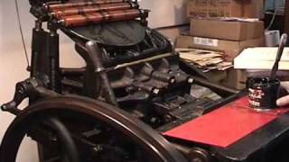 Ian Robertson  Printing Press Demonstration [upl. by Pippy]