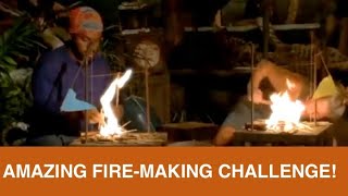 Is this the best firemaking challenge in Survivor history [upl. by Nairot]