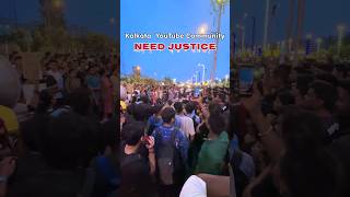 Kolkata YouTube Community Stands for Justice RG Kar Medical College rgkarmedicalcollege shorts [upl. by Thorma]