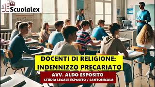 Docenti di Religione Indennizzo Precariato [upl. by Irot]