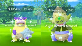 Amazing 😍 These quotGALARIAN SHINYquot Slowbro amp Slowking in Pokemon Go [upl. by Midan]