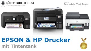 EPSON amp HP TintentankDrucker 2024 TOP 5 🥇 TestSieger Vergleich EcoTank und Smart Tank [upl. by Enyawad]