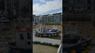 View of West Bay Harbour Bridport Dorset [upl. by Dnyletak]