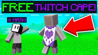 How To Get The Twitch Cape in Minecaft FREE BEDROCKJAVA CAPE [upl. by Tubb]