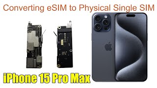 iPhone 15 Pro Max  Converting eSIM to Physical Single SIM esim iphone15 iphone15promax [upl. by Emarie]