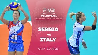 Serbia v Italy highlights  FIVB World Grand Prix [upl. by Enitnemelc]