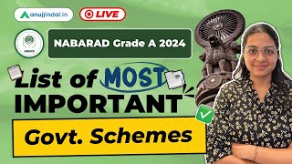 NABARD Grade A Notification 2024  Most Important Govt Schemes for NABARD 2024  Anuj Jindal [upl. by Burchett903]