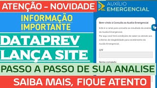 quotDATAPREVquot NOVO SITE É LANÇADO PARA ACOMPANHAMENTO DO AUXÍLIO EMERGENCIAL 600 CONFIRA [upl. by Aynotal]