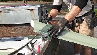 Cutting and fitting an external gutter corner [upl. by Truitt]