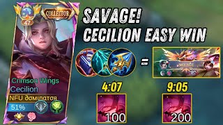 4TH SAVAGE Cecilion EASY WIN Against ESTES Cecilion Gameplay Cecilion Best Build 2024 ml fyp [upl. by Jeffery823]