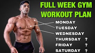 Full Week Gym Workout Plan For Muscle Building amp Fat Loss  One vs Two Body Part  Bodybuilding [upl. by Aihsenal757]