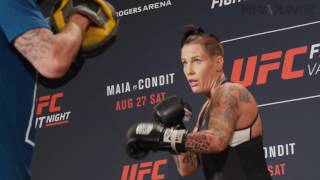 Bec Rawlings UFC on FOX 21 open workout archive  raw footage [upl. by Dlorej885]