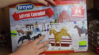 Breyer Unboxing 2020 Advent Calendar Horse Holiday Collection [upl. by Etteuqaj]