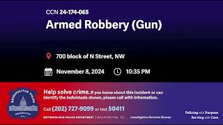 Persons of Interest in Armed Robbery Gun 700 bo N St NW on November 8 2024 [upl. by Aubrie942]