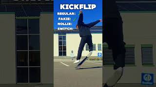 KICKFLIP IN ALL STANCE skateboarding skate wheelie skatetricks [upl. by Maggy]