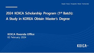 CIAT 2024 KOICA Scholarship Program 1st Batch Briefing Session [upl. by Drawyah]