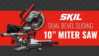 SKIL Dual Bevel Sliding 10” Miter Saw Overview with SKIL Rep [upl. by Gefell816]