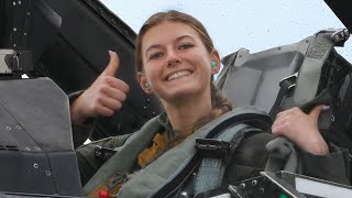 USAFA Cadet Fly in F16D Fighting Falcon Fighter Jet for Operation Air Force • US Air Force [upl. by Carrew558]