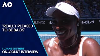 Sloane Stephens OnCourt Interview  Australian Open 2024 First Round [upl. by Ephram331]