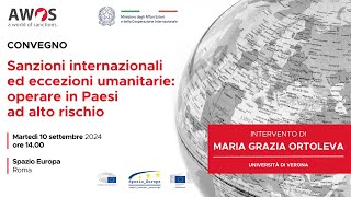 Eccezioni umanitarie e profili doganali – Maria Grazia Ortoleva [upl. by Pembrook410]