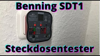 Steckdosentester Benning SDT 1  Elektroinstallation überprüfen  FITester RCD Test [upl. by Gnaoh]