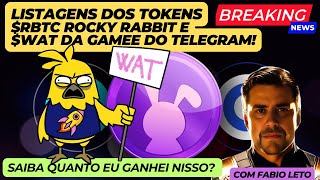 LISTAGENS DOS TOKENS RBTC DO AIRDROP DA ROCKY RABBIT e WAT DA GAMEE NO TELEGRAM NAS DEXs E CEXs [upl. by Auqined215]