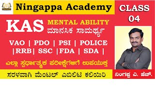 🔴LIVE  KAS Mental Ability in Kannada  Class 04  kpsc kas karnataka mentalabilityinkannada [upl. by Aihsetal]