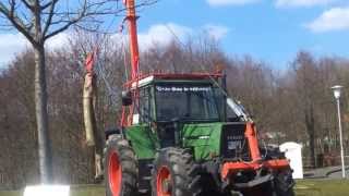 MAXWALD Kleinseilbahn mit Endmast auf Fendt Favorit 614 LSA Turbomatik [upl. by Trammel]