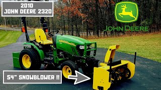 JOHN DEERE 2320 Compact tractor  54quot Snowblower [upl. by Suckow]