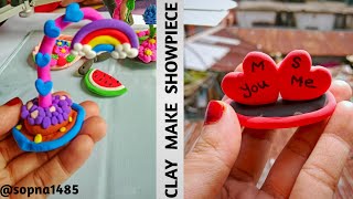 How To Make Showpieces With Clay 🥰🥰  sopna1485 [upl. by Thorma]