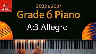 ABRSM 2023 amp 2024  Grade 6 Piano exam  A3 Allegro  Friedrich Kuhlau [upl. by Ynamreg224]